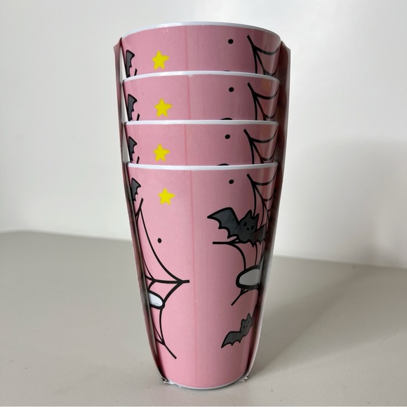 Hello Kitty Halloween Pink Skeleton Cups Set of 4 - Picture 4 of 5